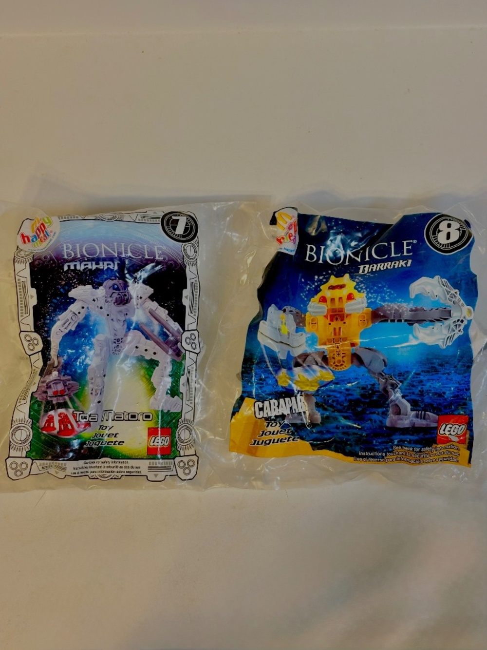 Lego Bionicle 2007 Set of 2 Figures Toa Matoro & Carapar McDonalds Toys 7/8 New